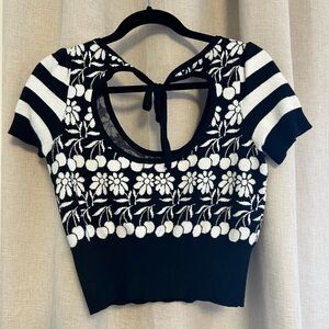 Maeve Trixie Cherry Knit Top